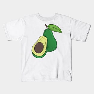 Avocado hand drawn fruits summer Kids T-Shirt